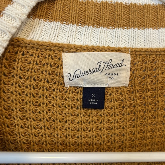 Universal Thread Mustard Yellow Knit Grandpa Cardigan - Picture 2 of 4